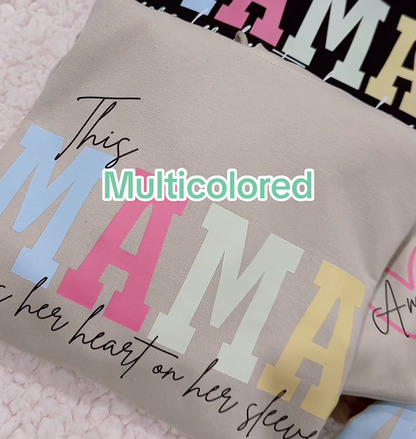 Wear Your Heart on Your Sleeve – Personalized Mama Sweatshirt with Kids’ Names