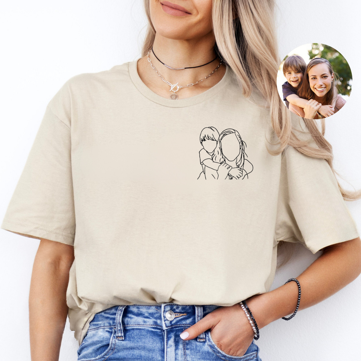 Custom Mom and me Photo Shirt For Mom | Family Gift for Mama