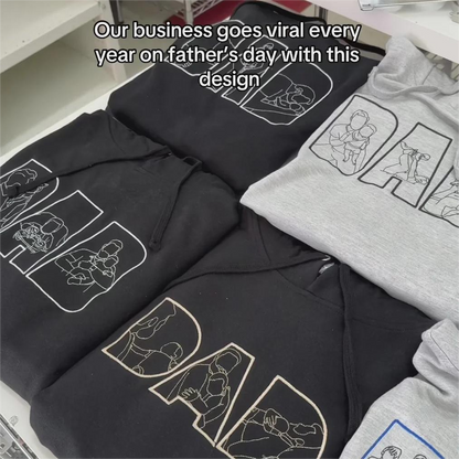 Custom Papa,Dad Ever -Embroidered Sweatshirt For Father&