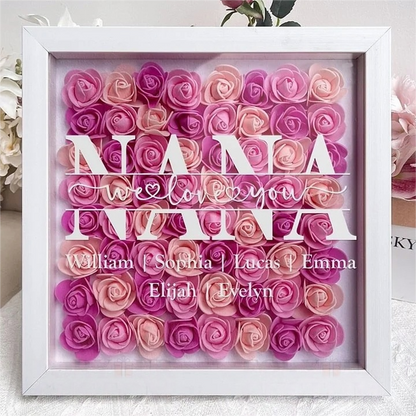 Mum We Love You - Personalized Flower Shadow Box | Mother’s Day gift