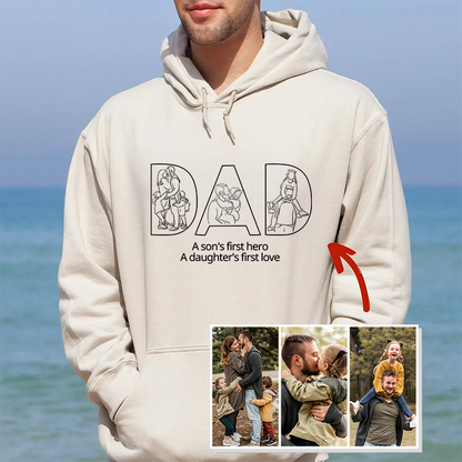 Custom Papa,Dad Ever -Embroidered Sweatshirt For Father&