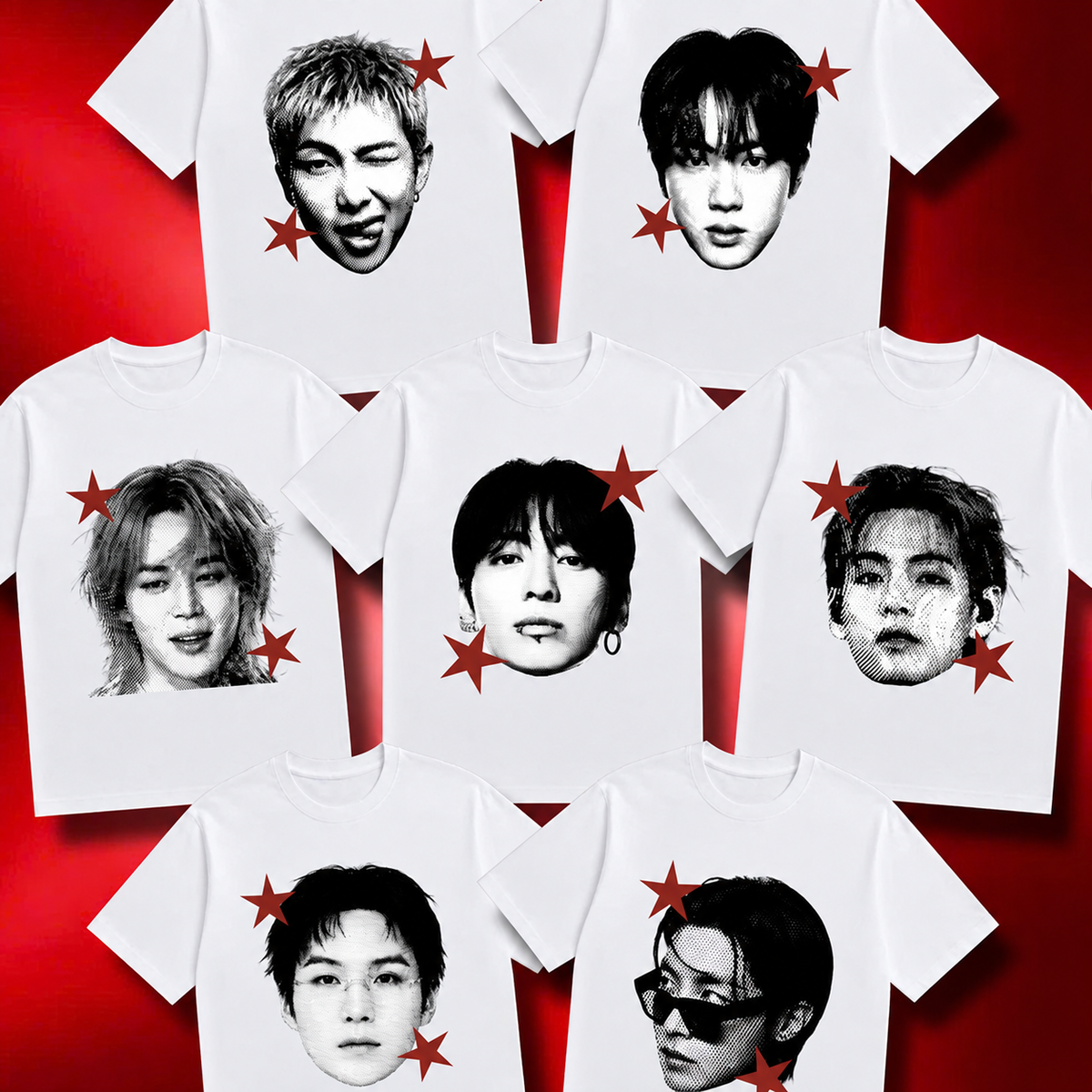 Kpop BTS big head Graphic Tee Unisex T-Shirt