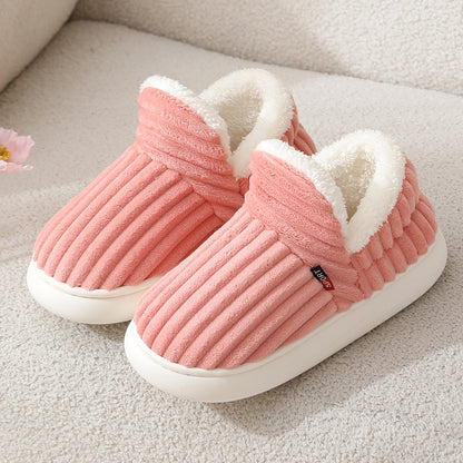 Cozy Velvet Winter Slippers with Thick Non-Slip Sole for Women &amp; Men