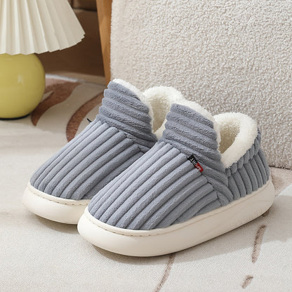 Cozy Velvet Winter Slippers with Thick Non-Slip Sole for Women &amp; Men