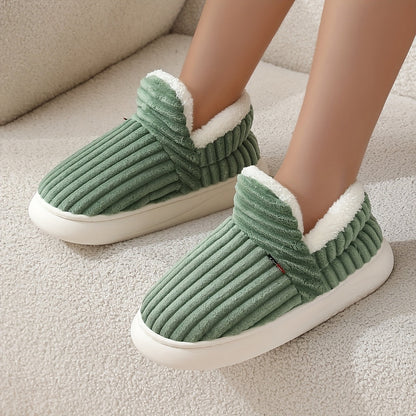 Cozy Velvet Winter Slippers with Thick Non-Slip Sole for Women &amp; Men