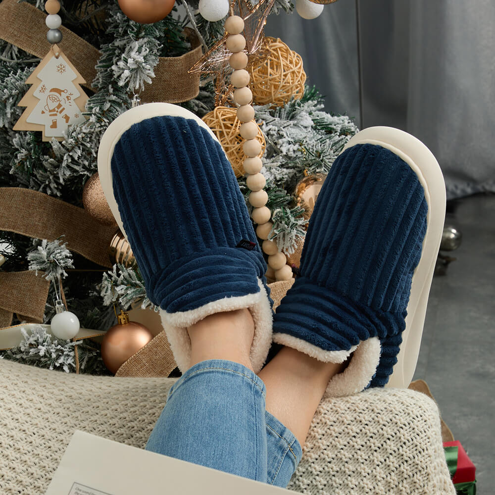 Cozy Velvet Winter Slippers with Thick Non-Slip Sole for Women &amp; Men