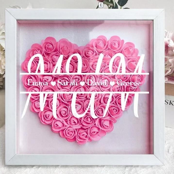 Personalized Flower Shadow Box With Kid&