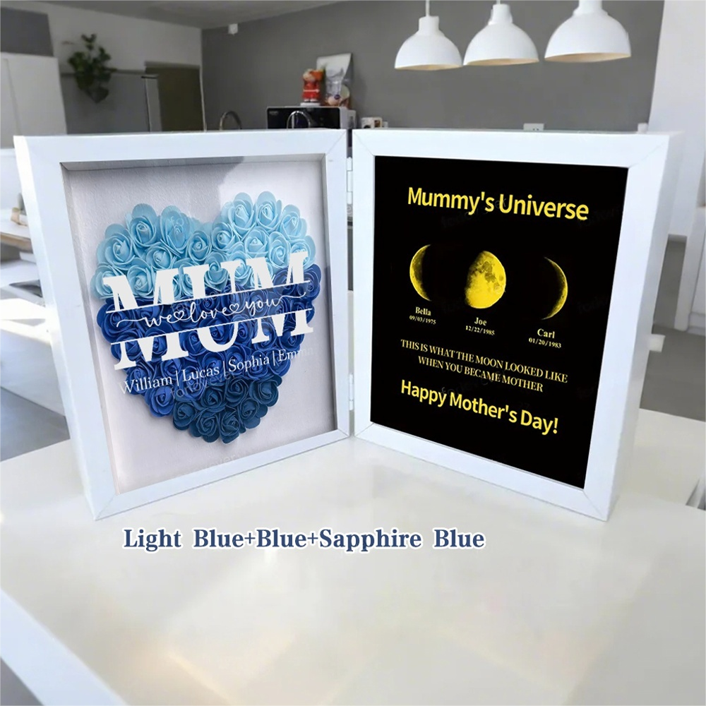 Mum We Love You With REAL MOON PHASE Anniversary Calendar - Mummy&