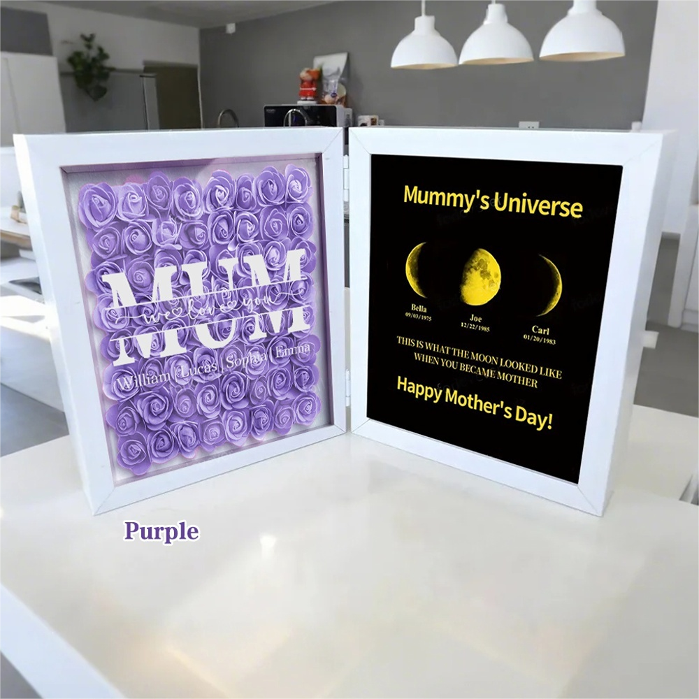 Mum We Love You With REAL MOON PHASE Anniversary Calendar - Mummy&