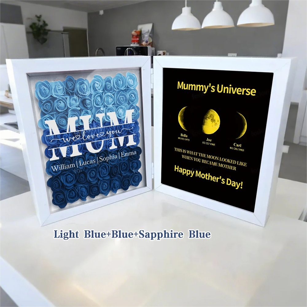Mum We Love You With REAL MOON PHASE Anniversary Calendar - Mummy&