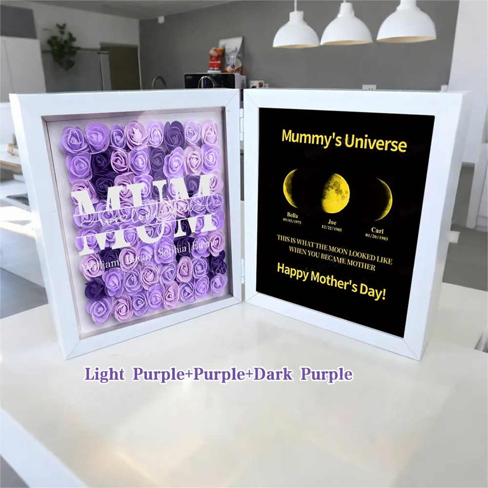 Mum We Love You With REAL MOON PHASE Anniversary Calendar - Mummy&
