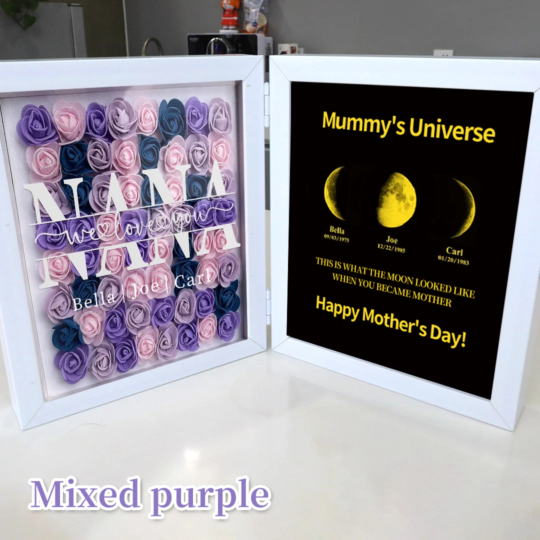Mum We Love You With REAL MOON PHASE Anniversary Calendar - Mummy&
