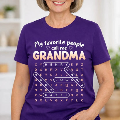 My Favorite People Call Me MOM GRANDMA Custom Kids Names T-shirt Crewneck