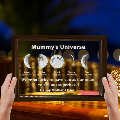We Are So Lucky - LED Light Frame with Custom Text & Date - Mommy’s Universe