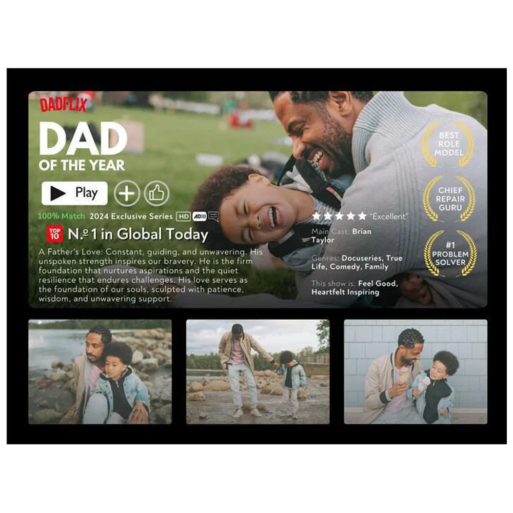 Personalized Dadflix Photo Movie Frames, Father&