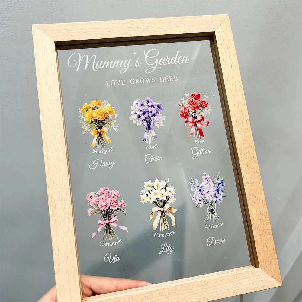 Personalized Birthday Month Bouquet Customized Led Lights - Gifts for Mom/Grandma