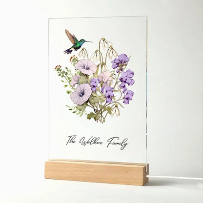 Birth Flower Family Bouquet, Birth Month Flower Art Custom, Hand Drawn Art, Birth Month Flower Print, Personalized Gift