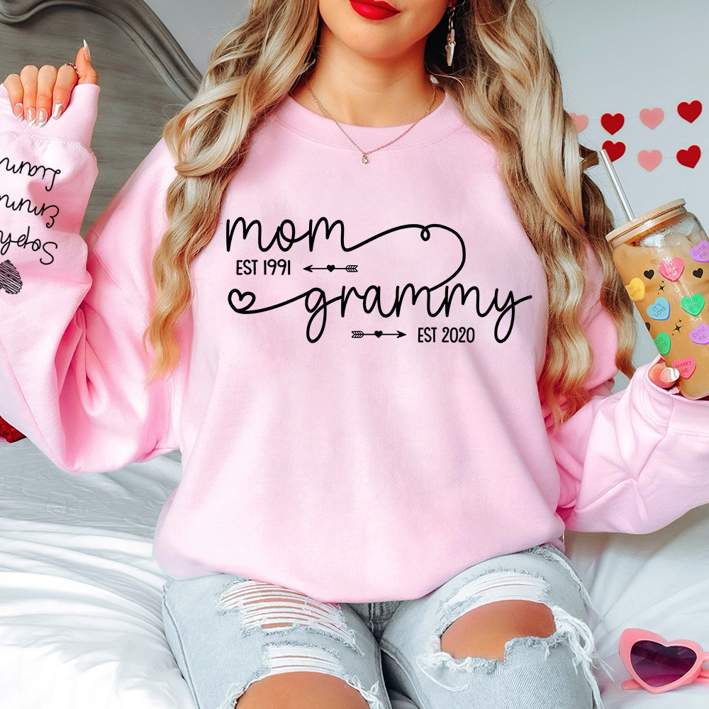 Custom Mom Grandma Est Year Sweatshirt | Mother&