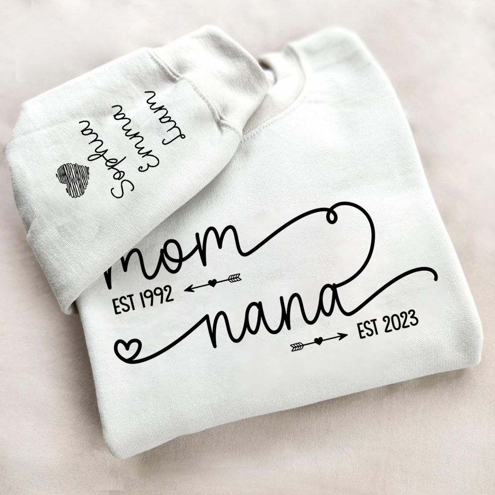 Custom Mom Grandma Est Year Sweatshirt | Mother&