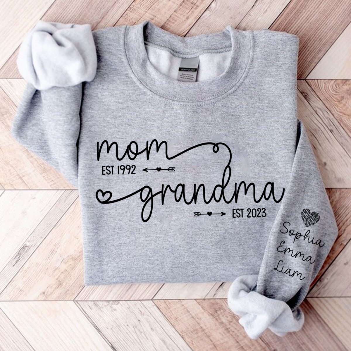 Custom Mom Grandma Est Year Sweatshirt | Mother&