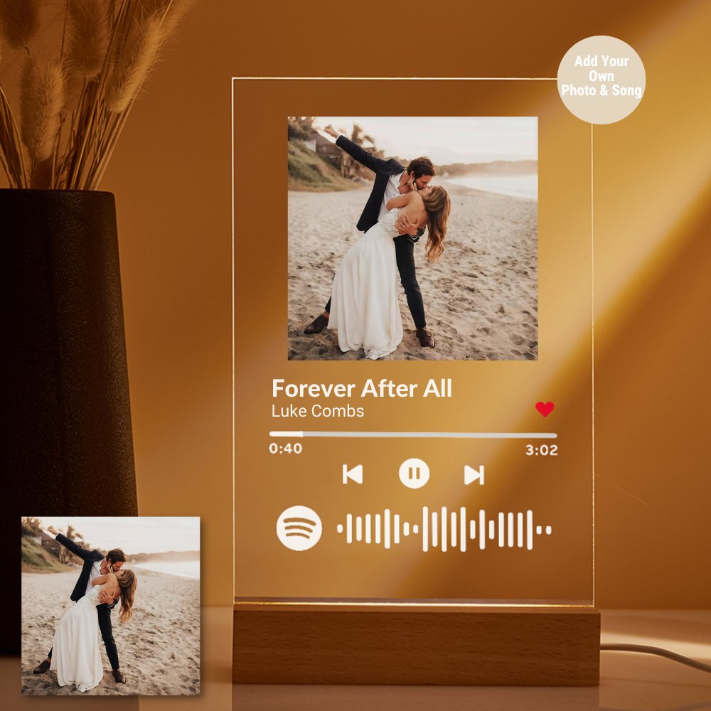 Customizable Photo Music Plaque Night Light | Mother&