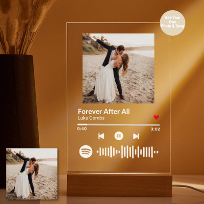 Customizable Photo Music Plaque Night Light | Mother&