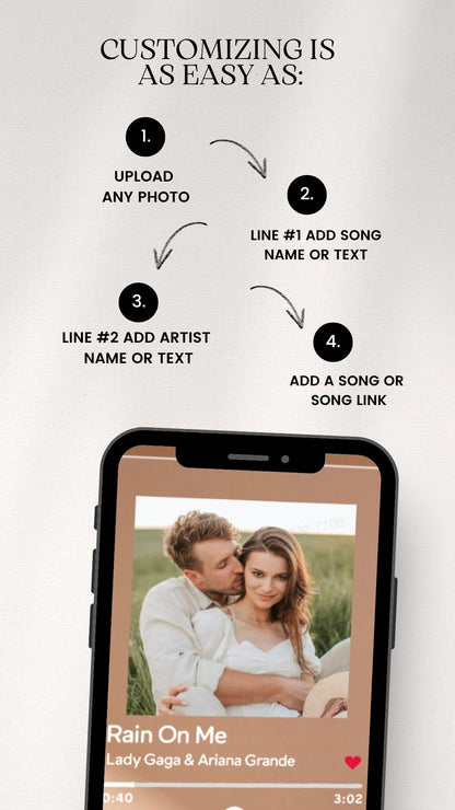 Customizable Photo Music Plaque Night Light | Mother&