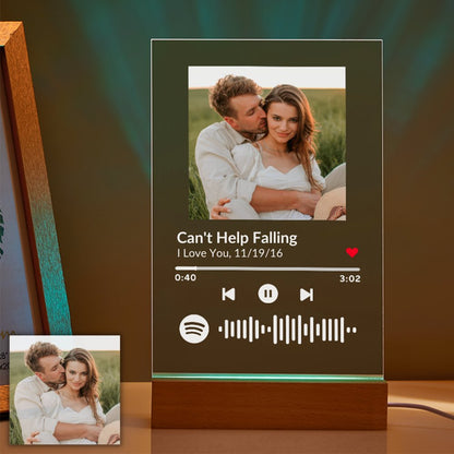 Customizable Photo Music Plaque Night Light | Mother&