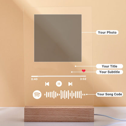 Customizable Photo Music Plaque Night Light | Mother&