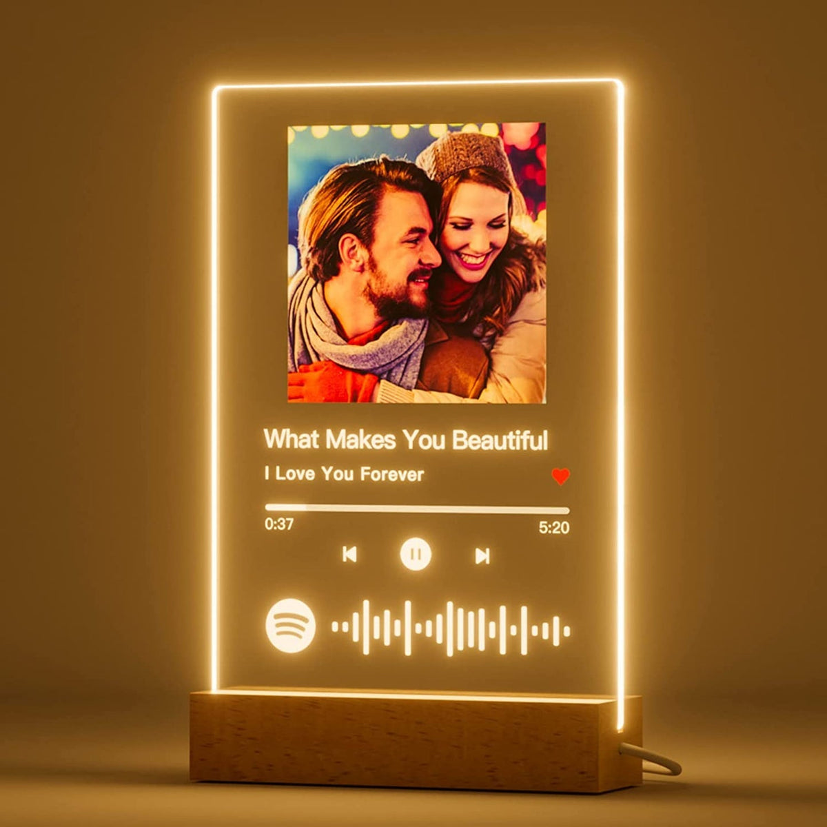 Customizable Photo Music Plaque Night Light | Mother&