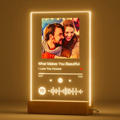 Customizable Photo Music Plaque Night Light | Mother&