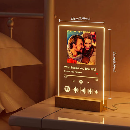 Customizable Photo Music Plaque Night Light | Mother&