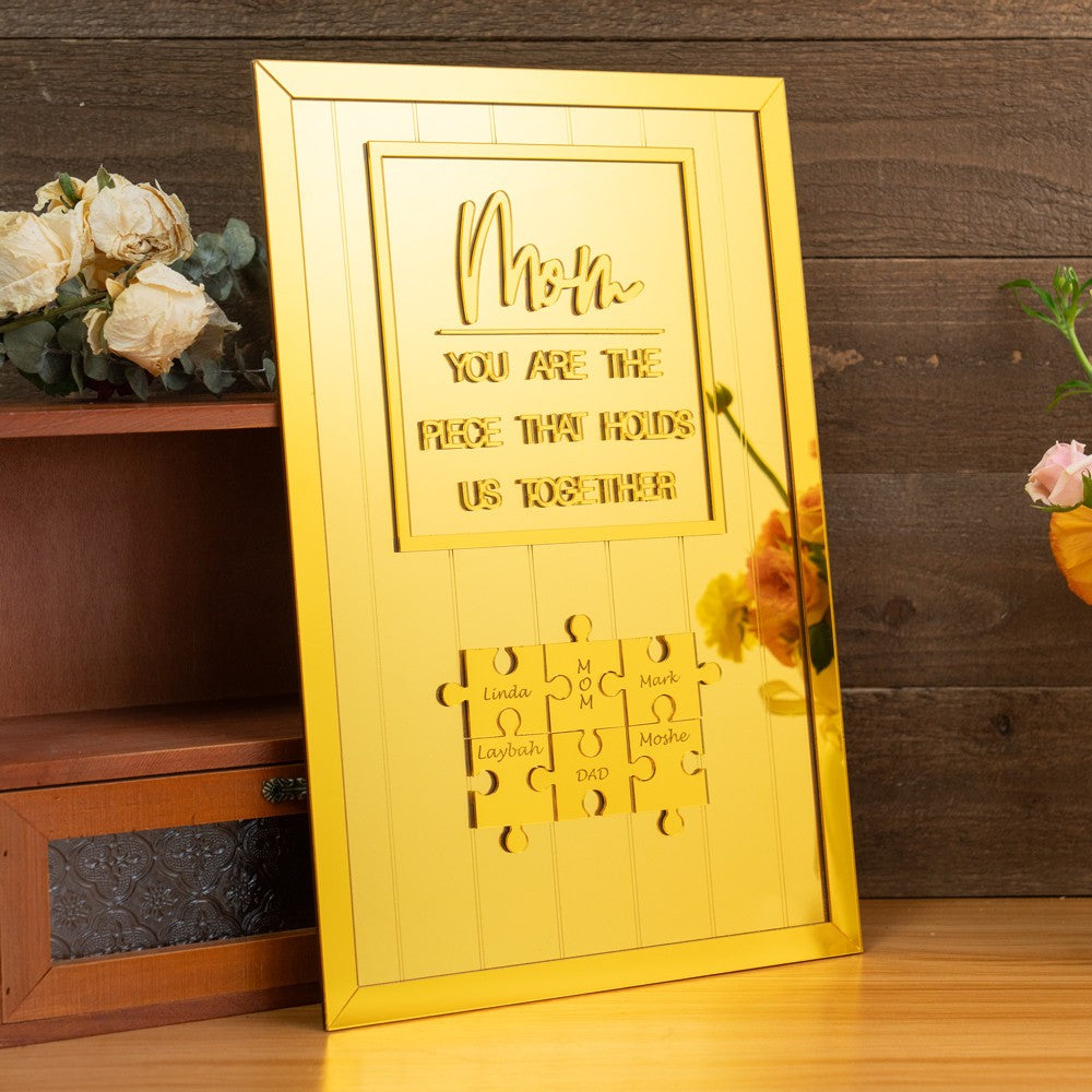 Custom Mom Puzzle Sign Mother&