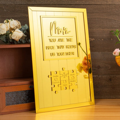 Custom Mom Puzzle Sign Mother&