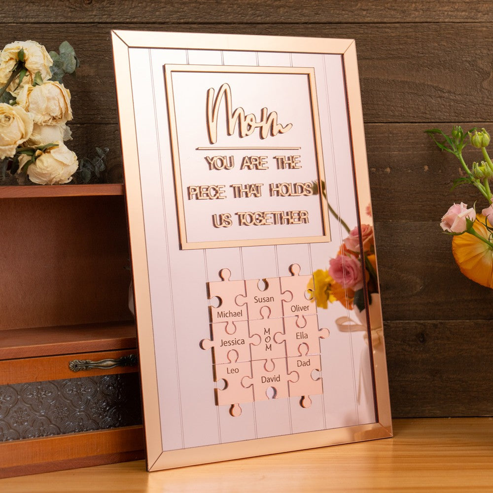 Custom Mom Puzzle Sign Mother&