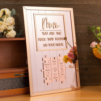 Custom Mom Puzzle Sign Mother&