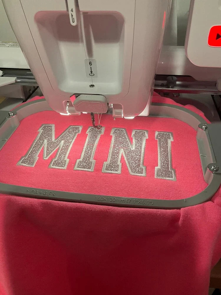 Custom Glitter Embroidered Lace Side Bow Mama Sweatshirt | Mother&