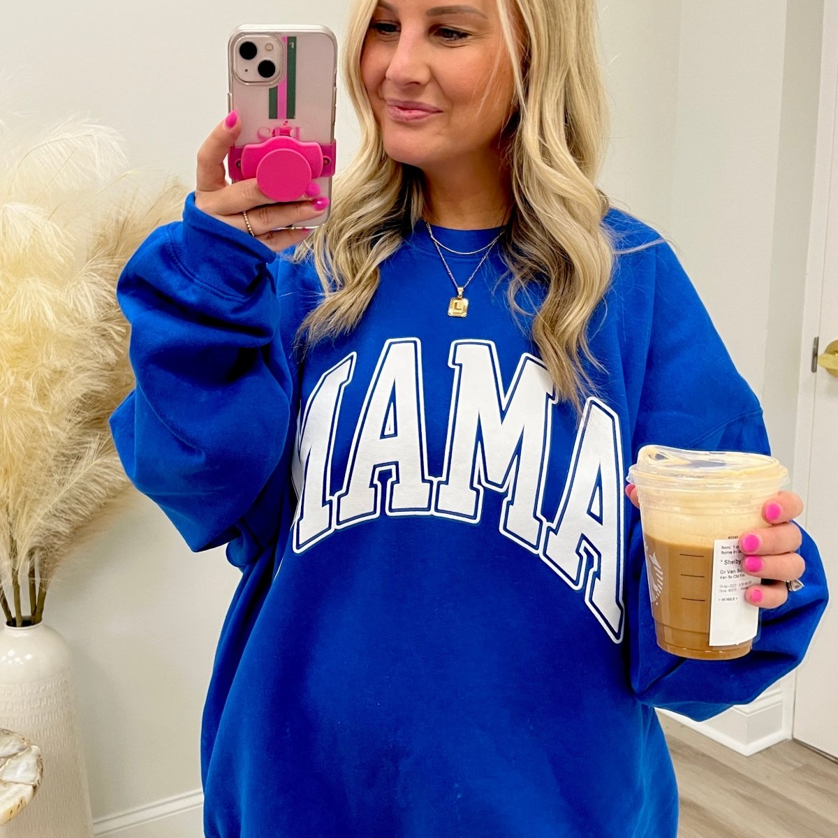 Custom PUFF Mama Camo Leopard Pattern Sweatshirt | Mother's Day Gift