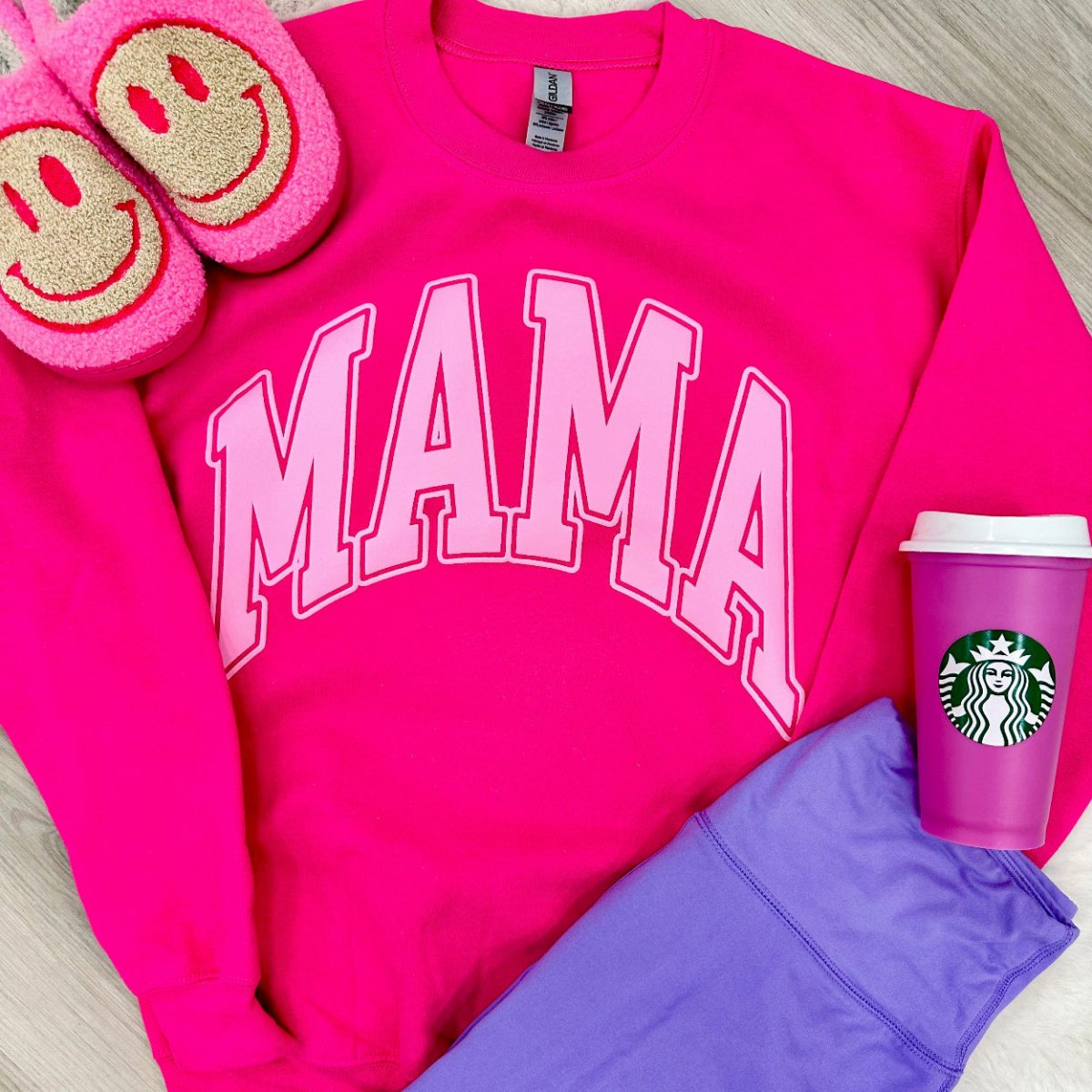Custom PUFF Mama Camo Leopard Pattern Sweatshirt | Mother&