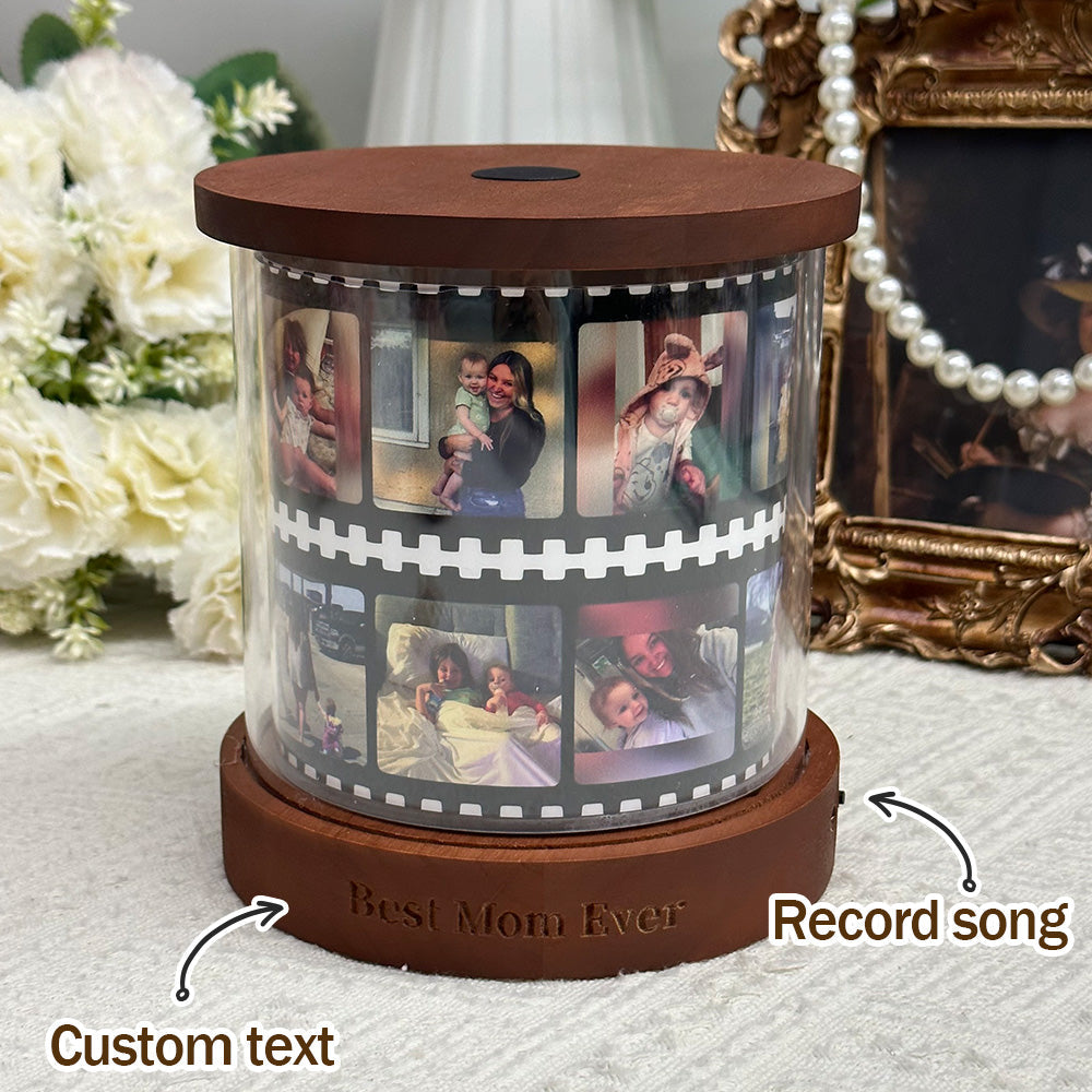 Personalized Photo Film Reel Night Light With Text | Mother&