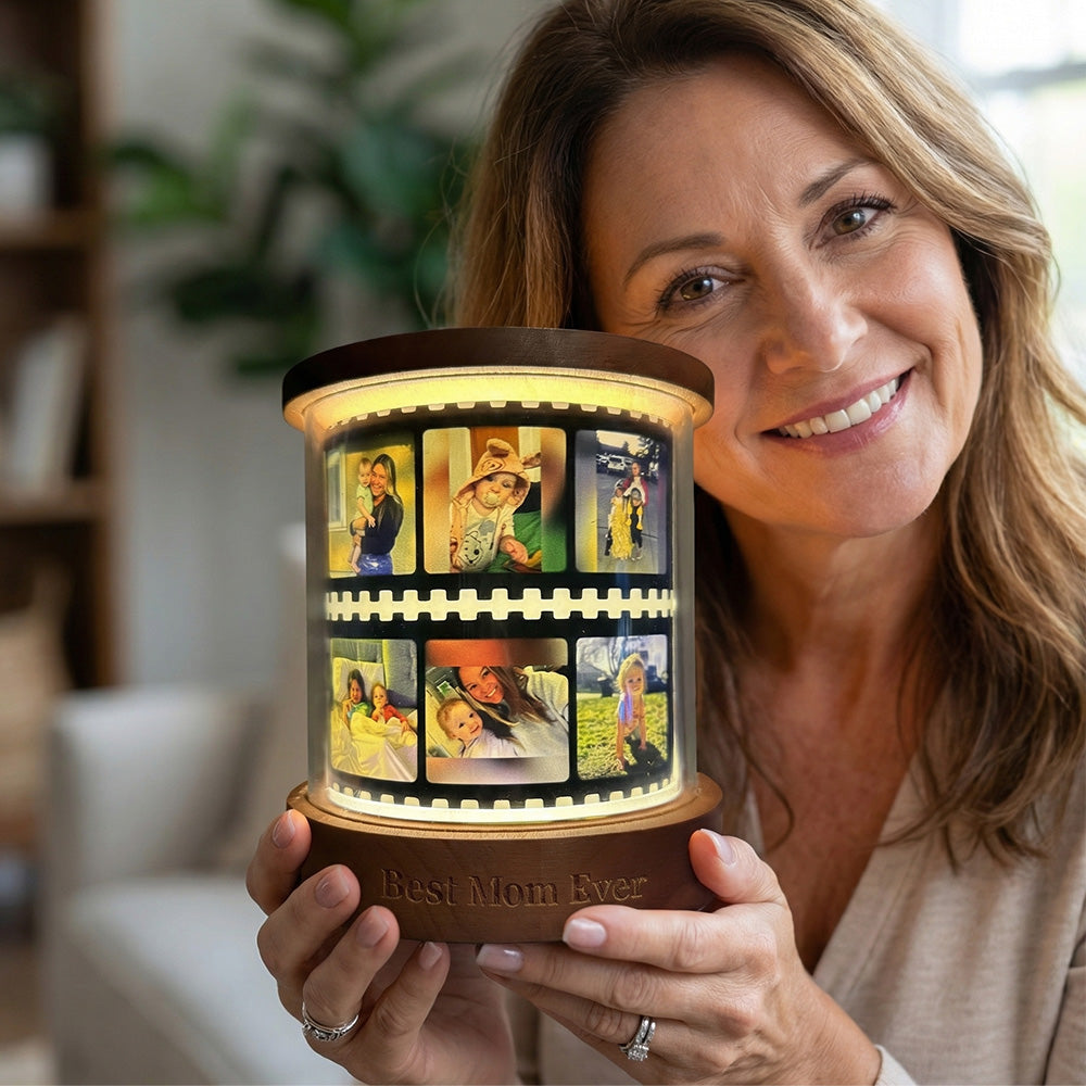 Personalized Photo Film Reel Night Light With Text | Mother&
