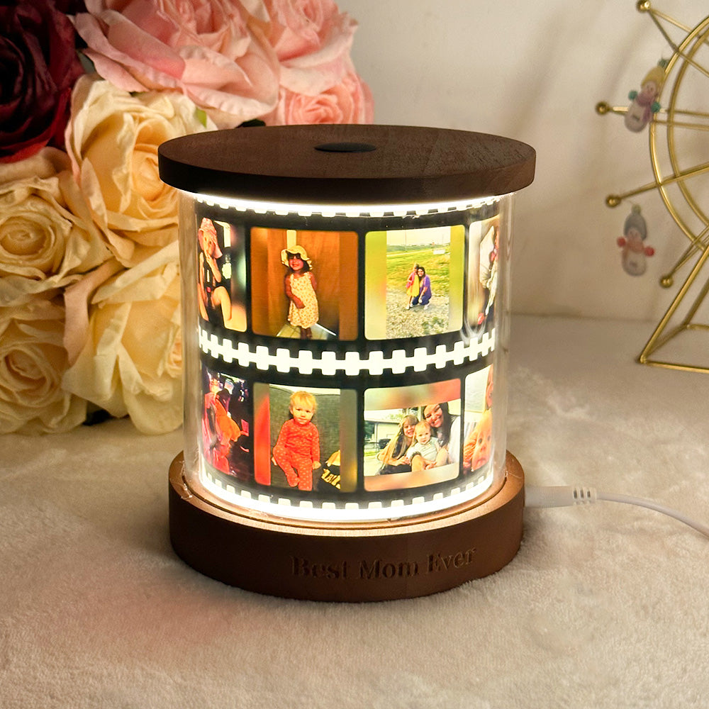 Personalized Photo Film Reel Night Light With Text | Mother&