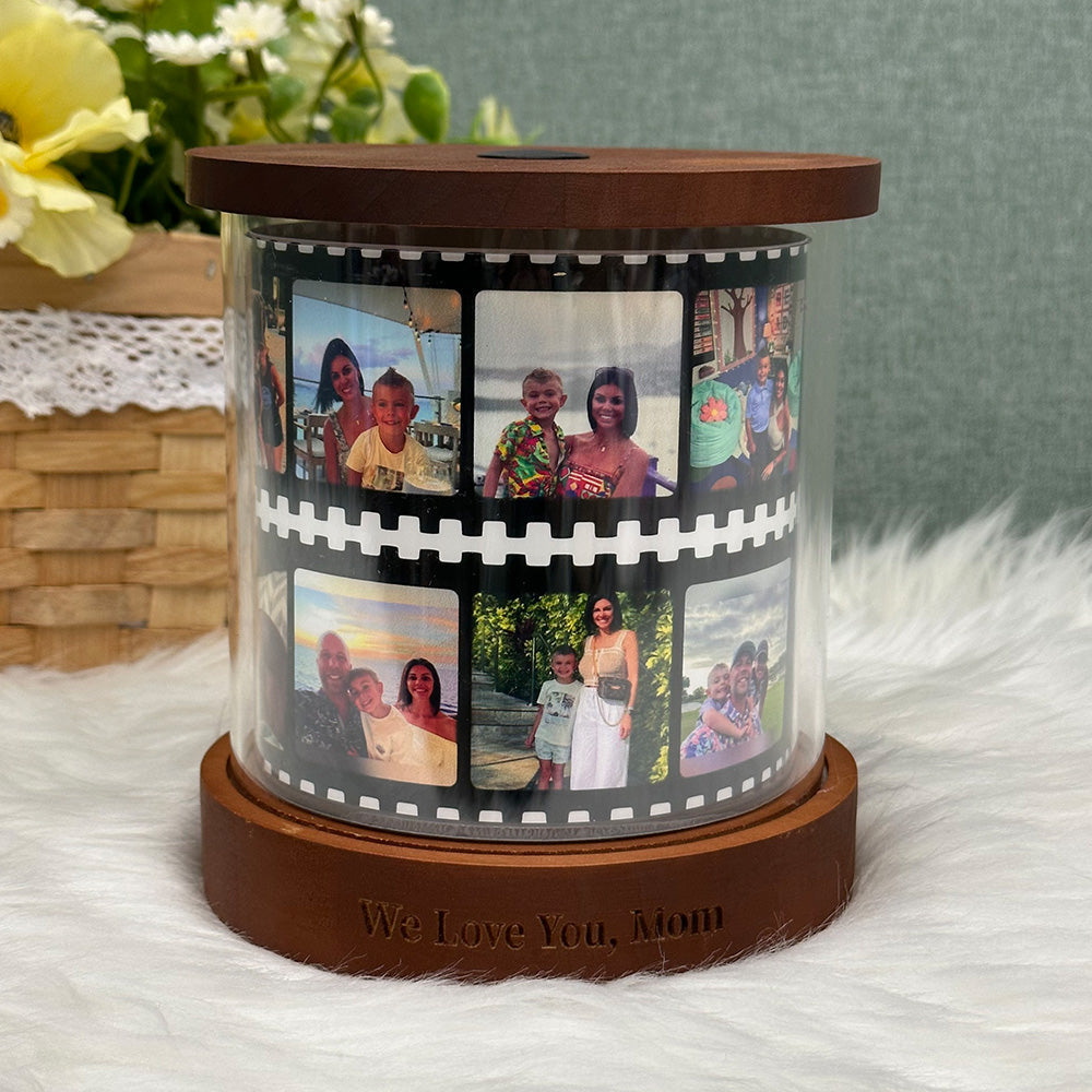 Personalized Photo Film Reel Night Light With Text | Mother&