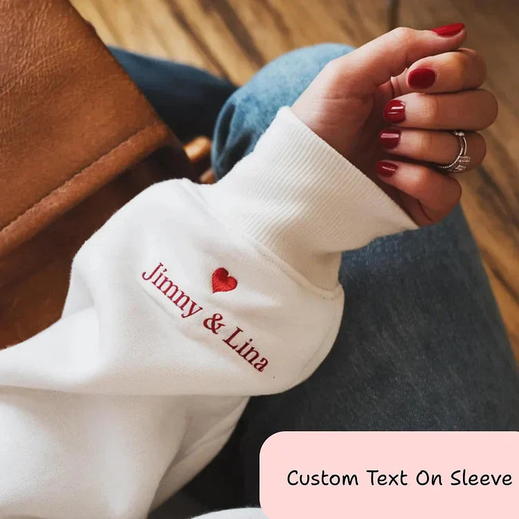 Custom Embroidered "Mom &amp; Dad" Matching Sweatshirts –Cozy Gift for Parents
