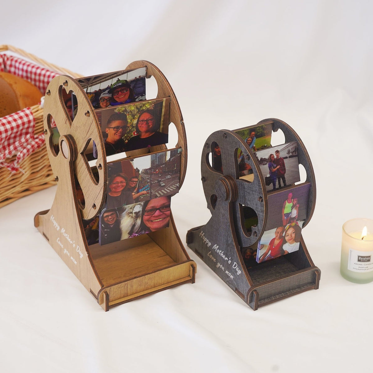 Personalized Photo Ferris Wheel  | Unique Rotating Memory Frame Gift for Mother's Day