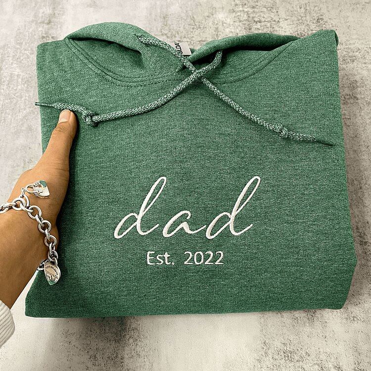 Custom Embroidered Dad Sweatshirt with Kid&