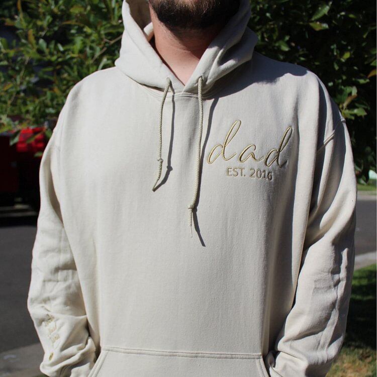 Custom Embroidered Dad Sweatshirt with Kid&