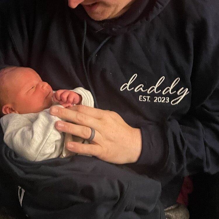 Custom Embroidered Dad Sweatshirt with Kid&