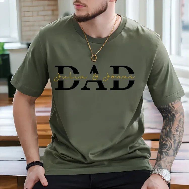 Custom "DAD" Design with Kids Names Sweatshirt | Father&