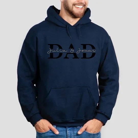 Custom "DAD" Design with Kids Names Sweatshirt | Father&